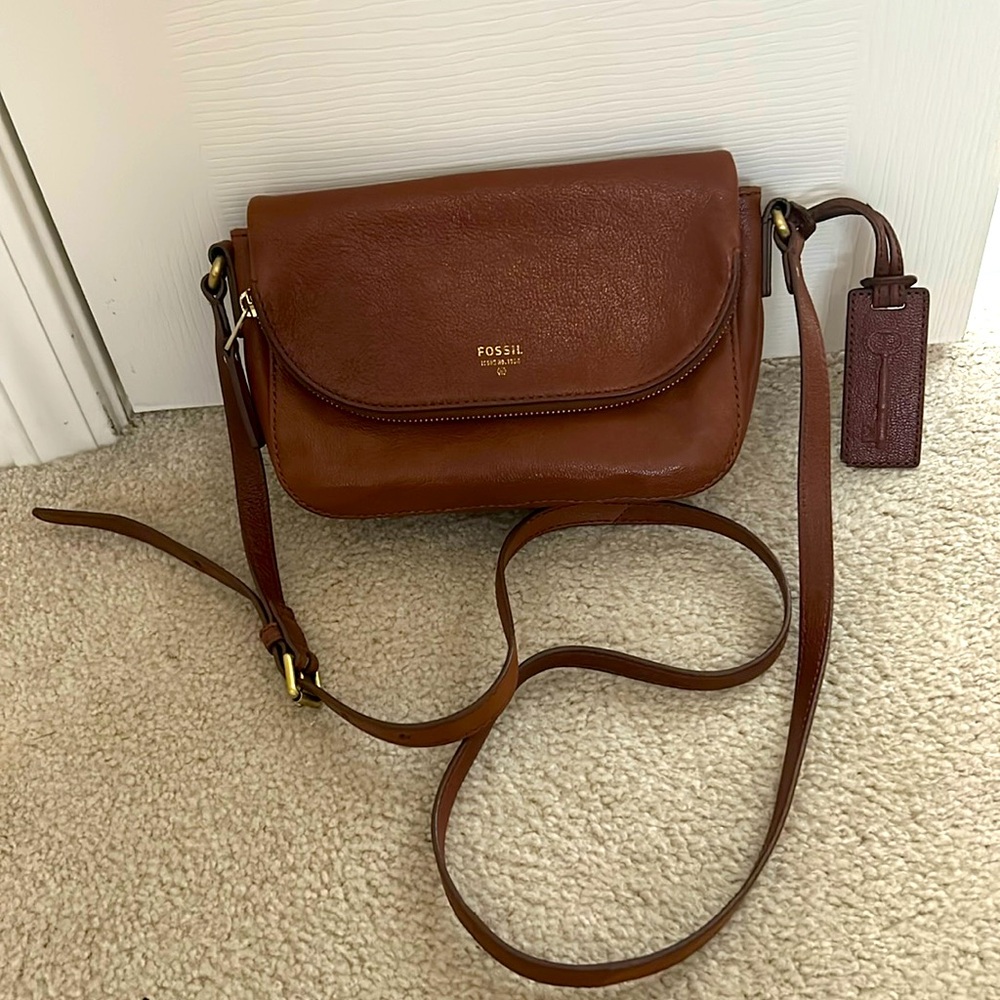 Fossil brown soft leather purse